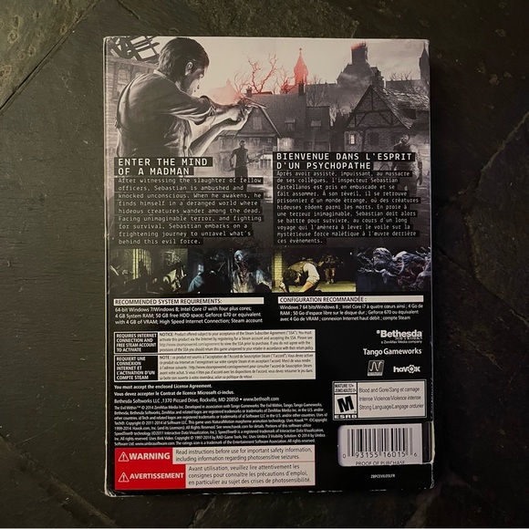 Evil Within w/3D Slipcover (PC DVD Rom Game, 2014, Bethesda) 4 Disc Complete - Picture 2 of 3